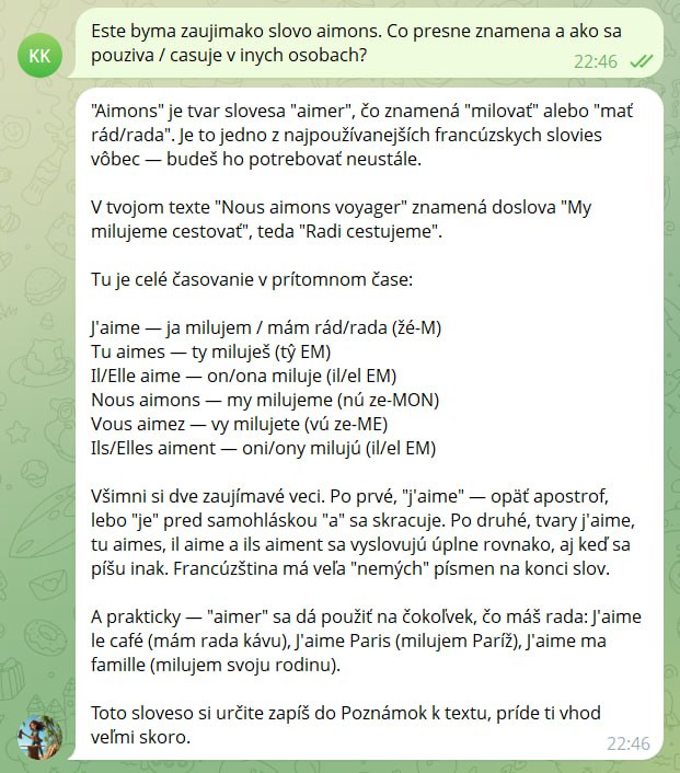 Vysvetlenie FR slovesa