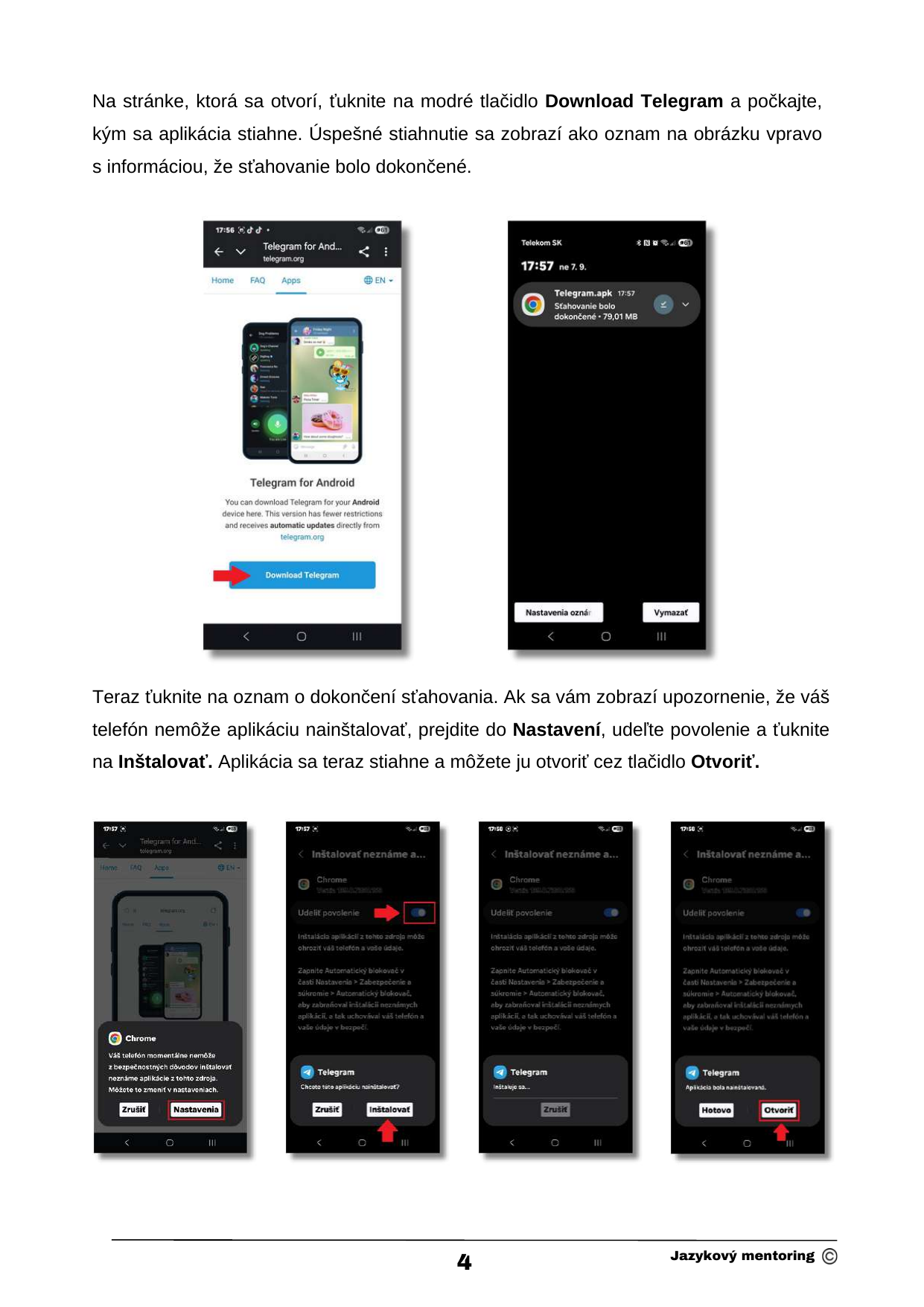 Inštalácia a povolenia