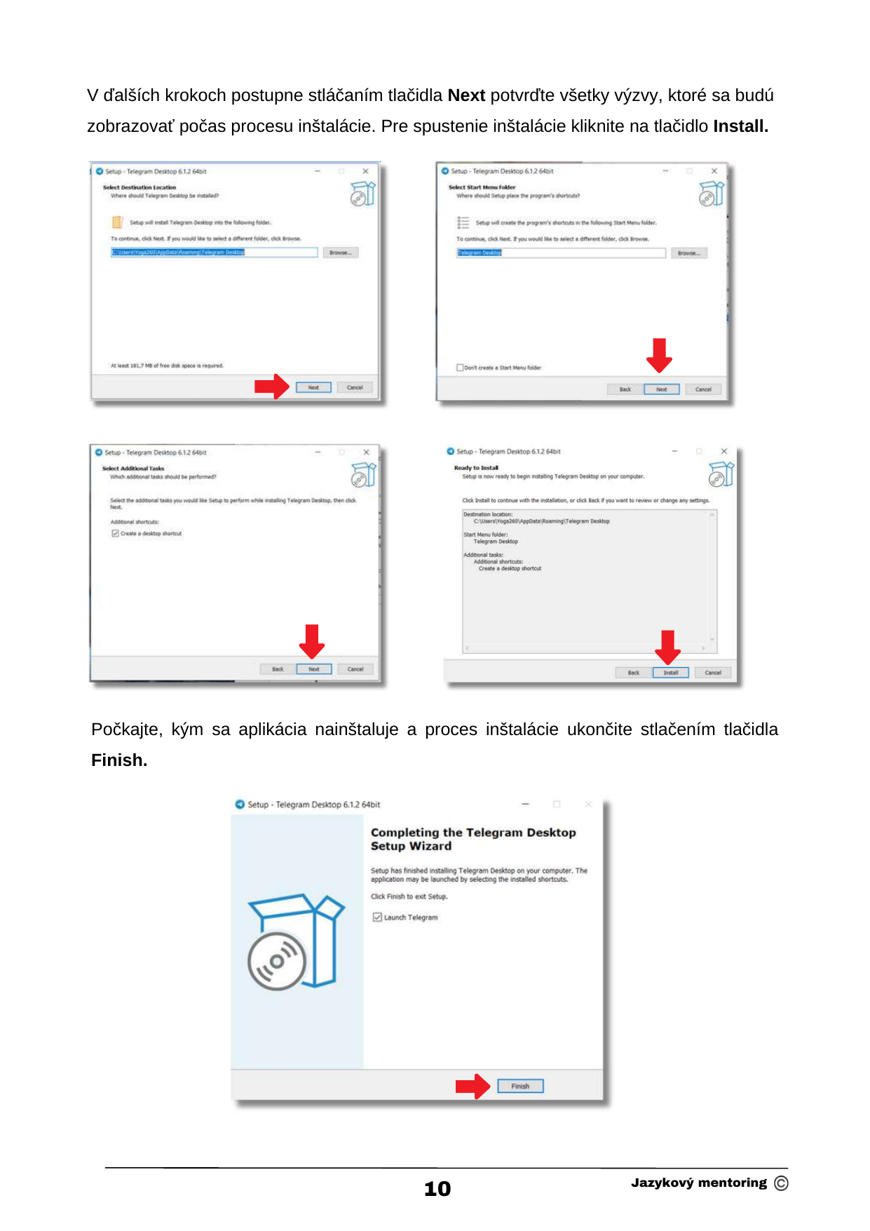 Dokončenie inštalácie